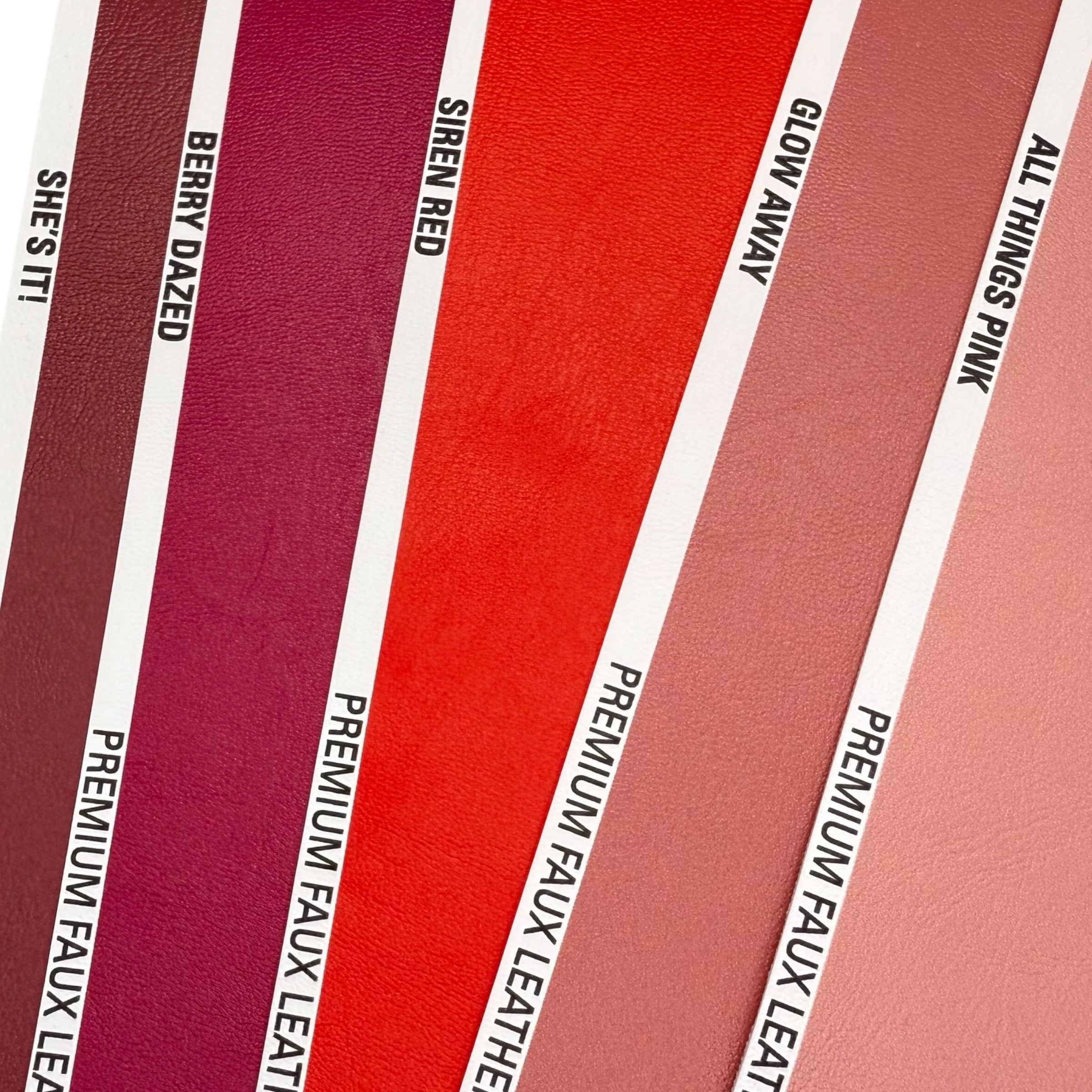 SIREN RED CORE COLOUR PREMIUM FAUX LEATHER FABRIC SHEETS - Eliza Henri