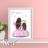 Mama & Me Girly Premium Card or Canvas Prints - Eliza Henri
