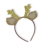 Fawn Baby Deer Ears & Antlers Glittery Headband Slider Felties - Eliza Henri