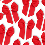 RED & WHITE GLITTER GROSGRAIN 4” RIBBON BOW