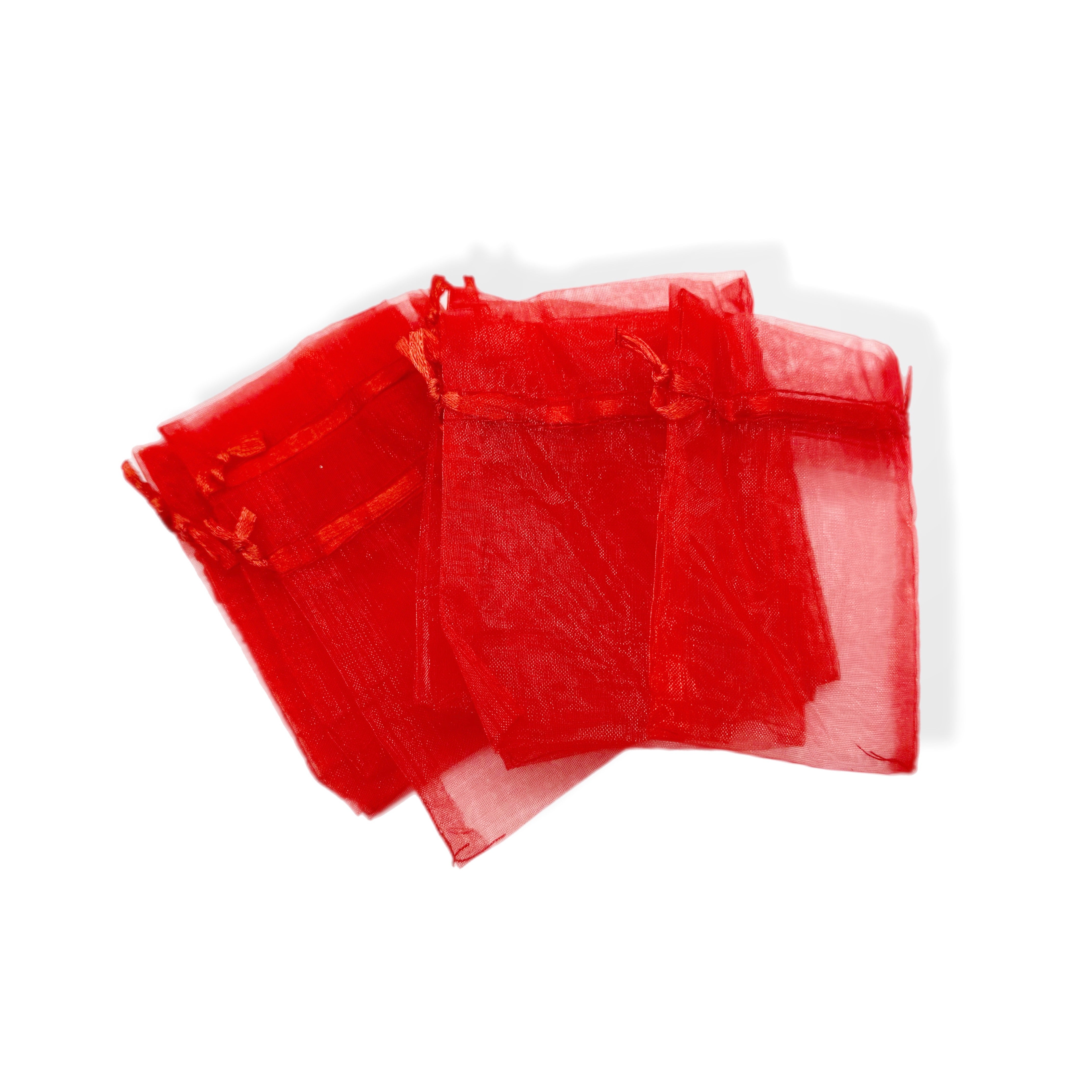 RED ORGANZA BAG- 7.5cm x 10cm - Eliza Henri