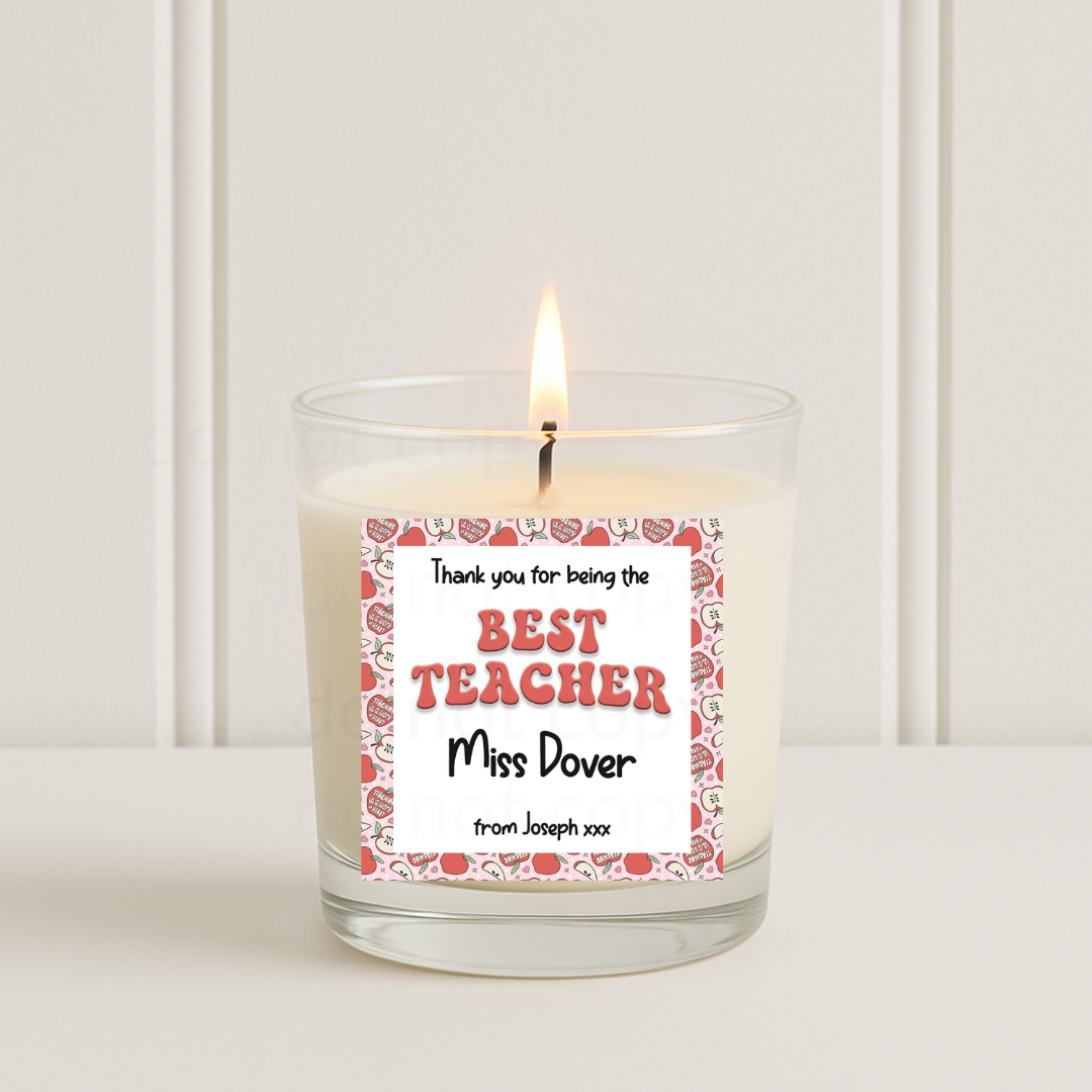 TEACHING IS A WORK OF HEART | CANDLE SOLVENT STICKERS - Eliza Henri