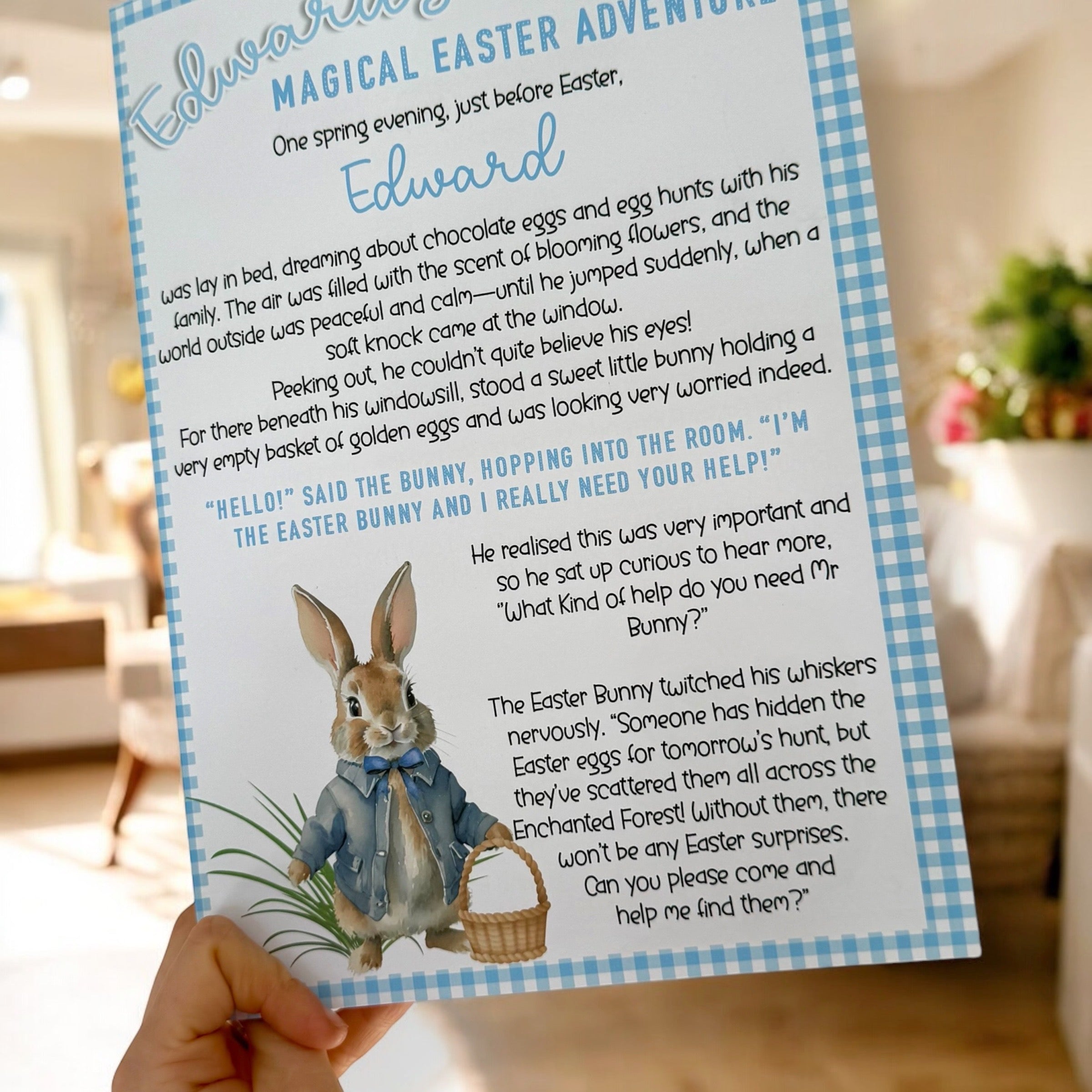 MAGICAL EASTER BLUE BOYS ADVENTURE STORY BOOKLETS- PREMIUM CARD - Eliza Henri