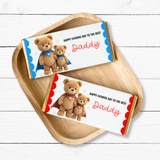 FATHERS DAY- SUPER TEDDY - CHOCOLATE WRAPPERS