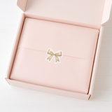 CREAM COQUETTE BOW CUSTOM CUT SOLVENT STICKER- GLOSSY OR MATTE