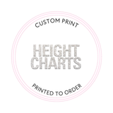 CUSTOM PRINTED HEIGHT CHARTS- LEATHERETTE - Eliza Henri