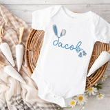 CUSTOM DTF TRANSFER - BUNNY EARS BLUE- EMBROIDERY EFFECT - Eliza Henri