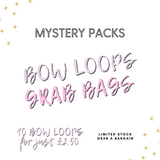 Mystery Bow Loops Grab Bag- 10 Bow Loops, Pre cUTS or Cutout Bow Mixed Packs - Eliza Henri
