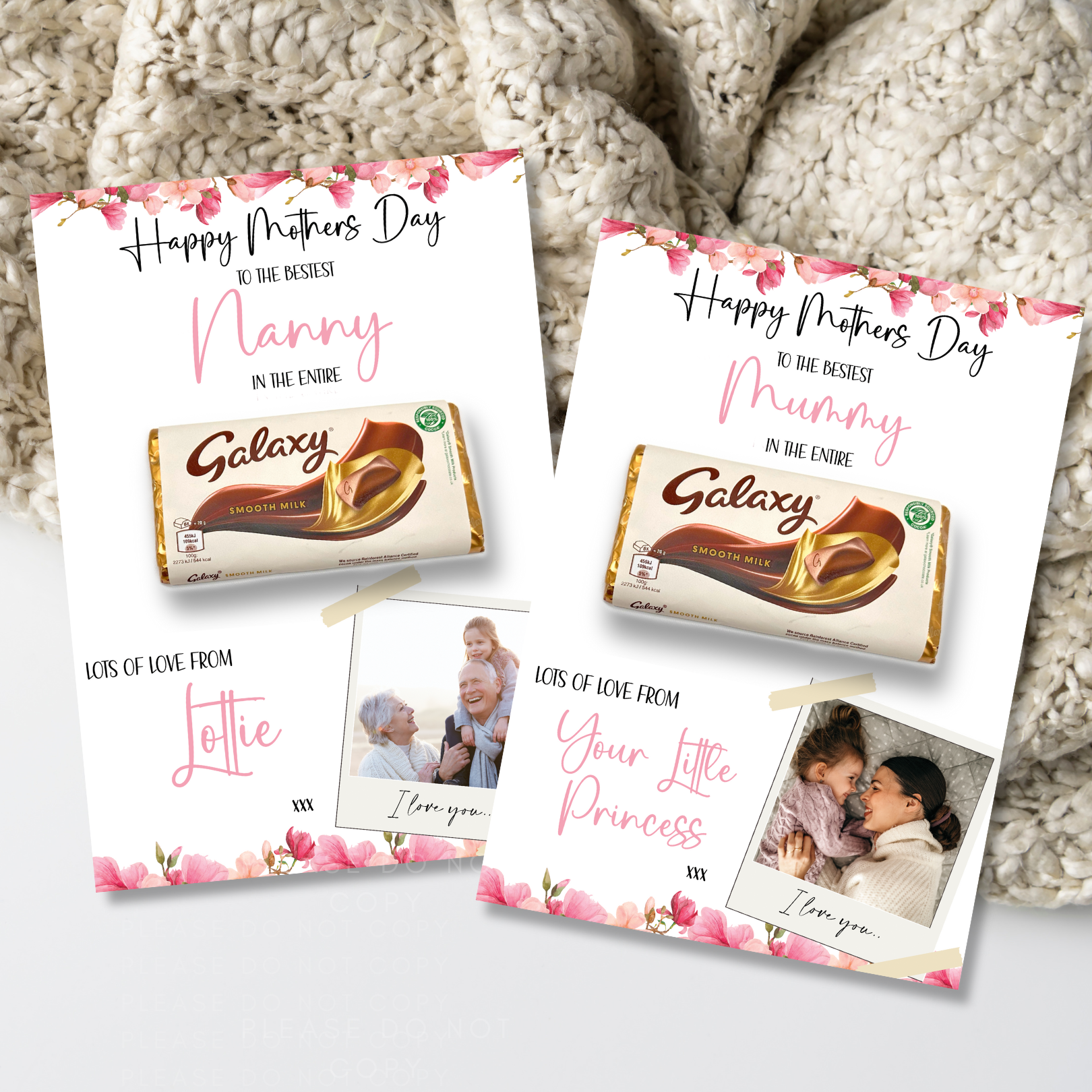 Mothers Day 'Like a Polaroid' Chocolate Galaxy Boards- Premium Card - Eliza Henri