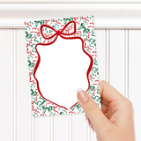 XMAS RIBBONS COQUETTE RIBBON BOW DISPLAY CARDS - PACK OF 4