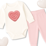 DTF TRANSFER | EMBROIDERED PINK HEART