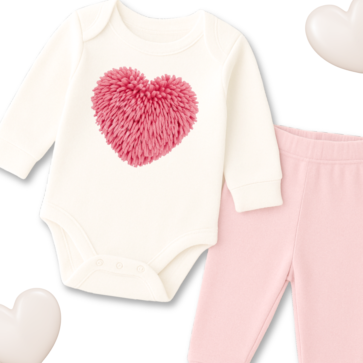 DTF TRANSFER | FLUFFY PINK HEART - Eliza Henri