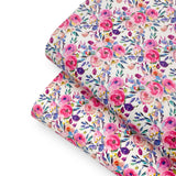 Pretty Please Pink Blooms Premium Faux Leather Fabric - Eliza Henri