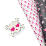 Girly Skull Pirate Glittery Celebration Birthday Party Badge Felties - Eliza Henri