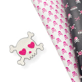 Girly Skull Pirate Glittery Celebration Birthday Party Badge Felties - Eliza Henri