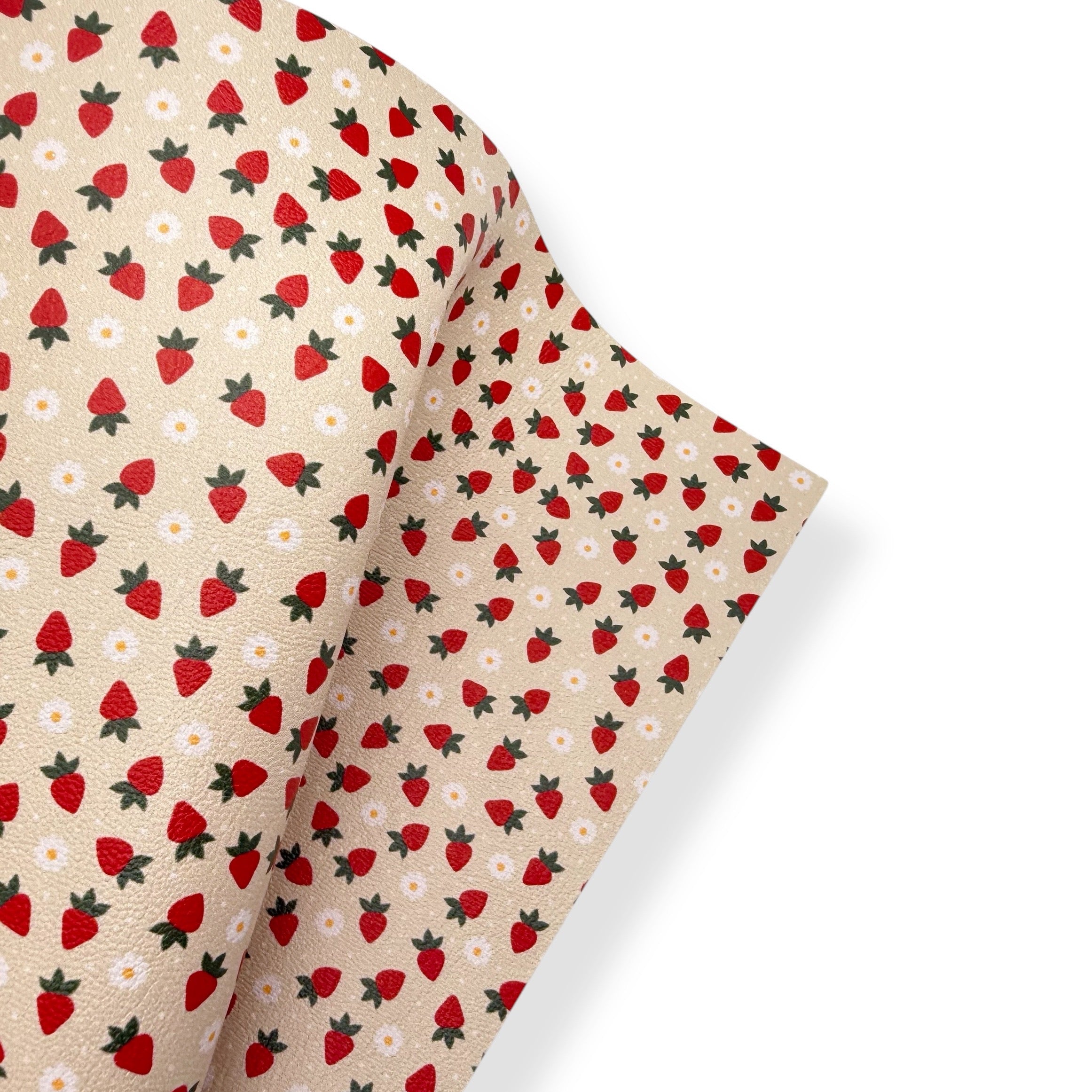 NUDE STRAWBERRIES PREMIUM FAUX LEATHER FABRICS - Eliza Henri