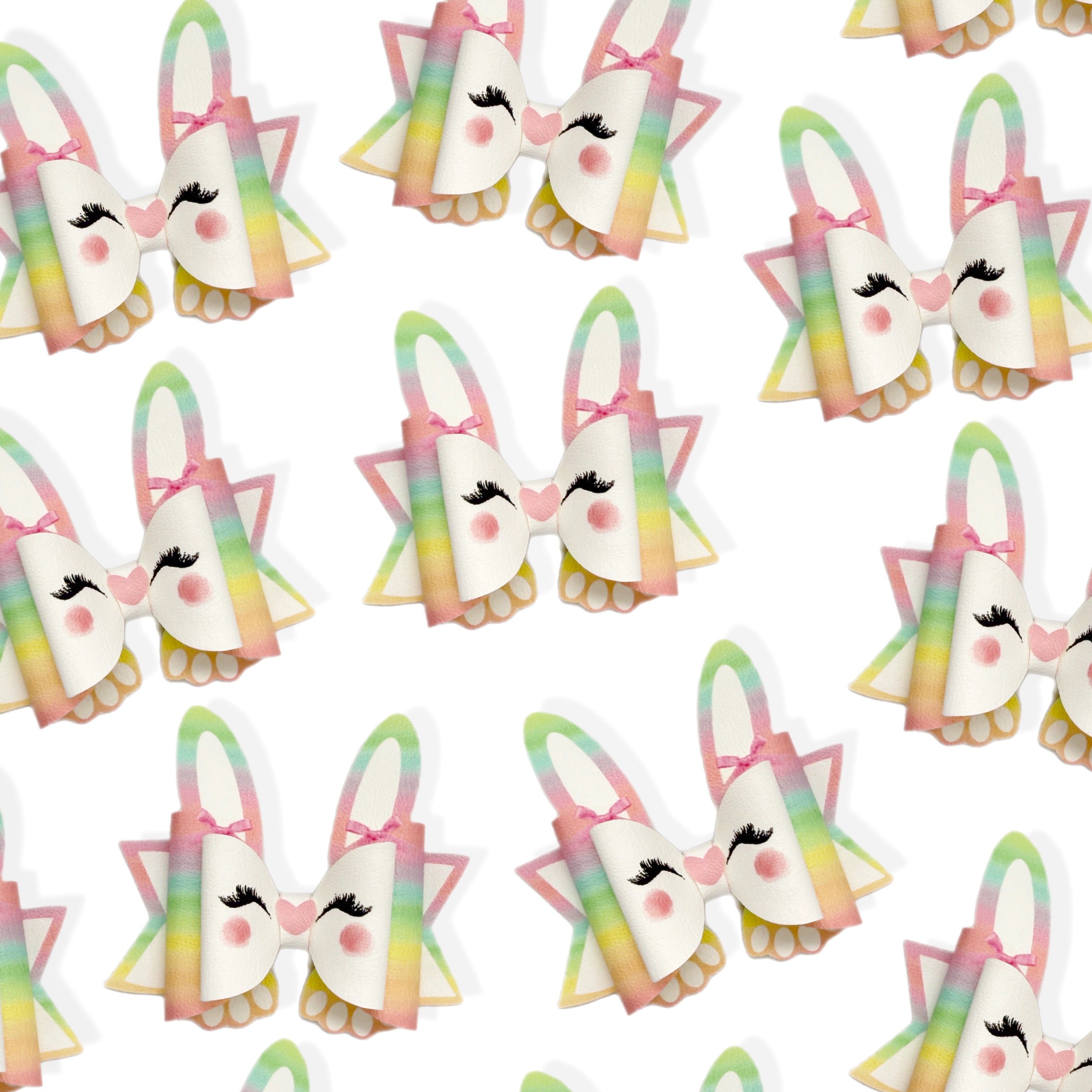 BETSY BUNNY FAUX LEATHER DIY HAIR BOW LOOPS & CRAFT CUTOUT SHEETS - Eliza Henri