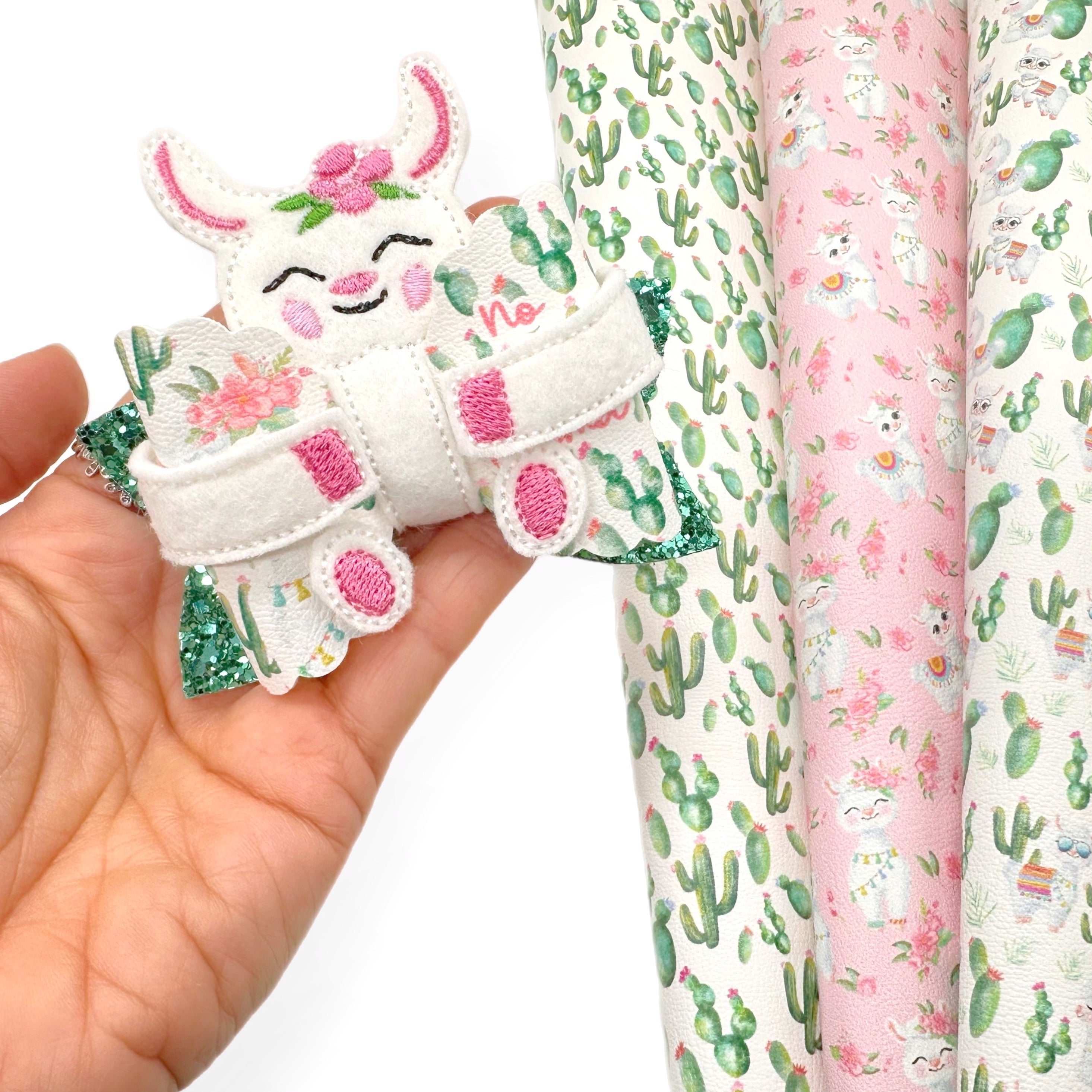 Lulu the Llama Bow Hug Wrap Arounds & Pop up Feltie Set - Eliza Henri