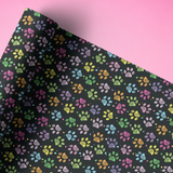 DOODLE RAINBOW PAWS | PREMIUM LEATHERETTE FABRIC - Eliza Henri