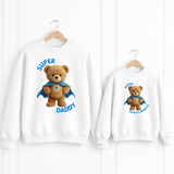 DTF TRANSFER | SUPER DADDY TEDDY BEAR BLUE