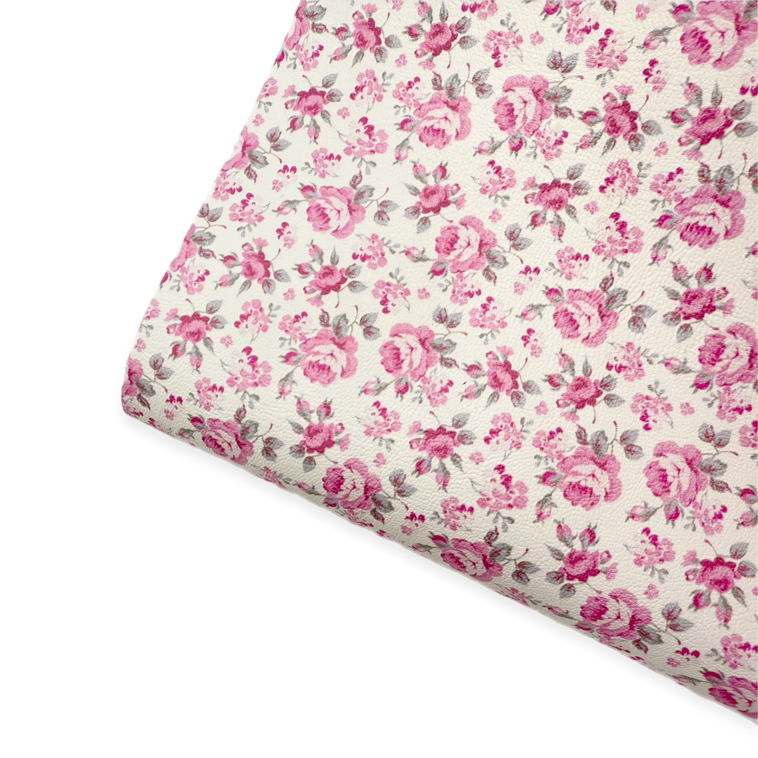 PRETTY PINK ROSES | PREMIUM FAUX LEATHER FABRICS - Eliza Henri