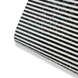 Mono Stripes Chunky Glitter Fabric - Eliza Henri