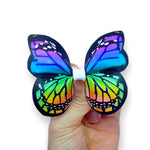 Bold Rainbow Butterfly Pinch Bows DIY Cut Out Faux Leather Fabric Sheets - Eliza Henri