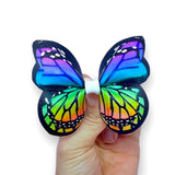 Bold Rainbow Butterfly Pinch Bows DIY Cut Out Faux Leather Fabric Sheets - Eliza Henri