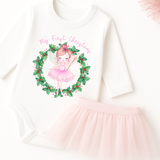 DTF TRANSFER | MY FIRST CHRISTMAS BALLERINA WREATH