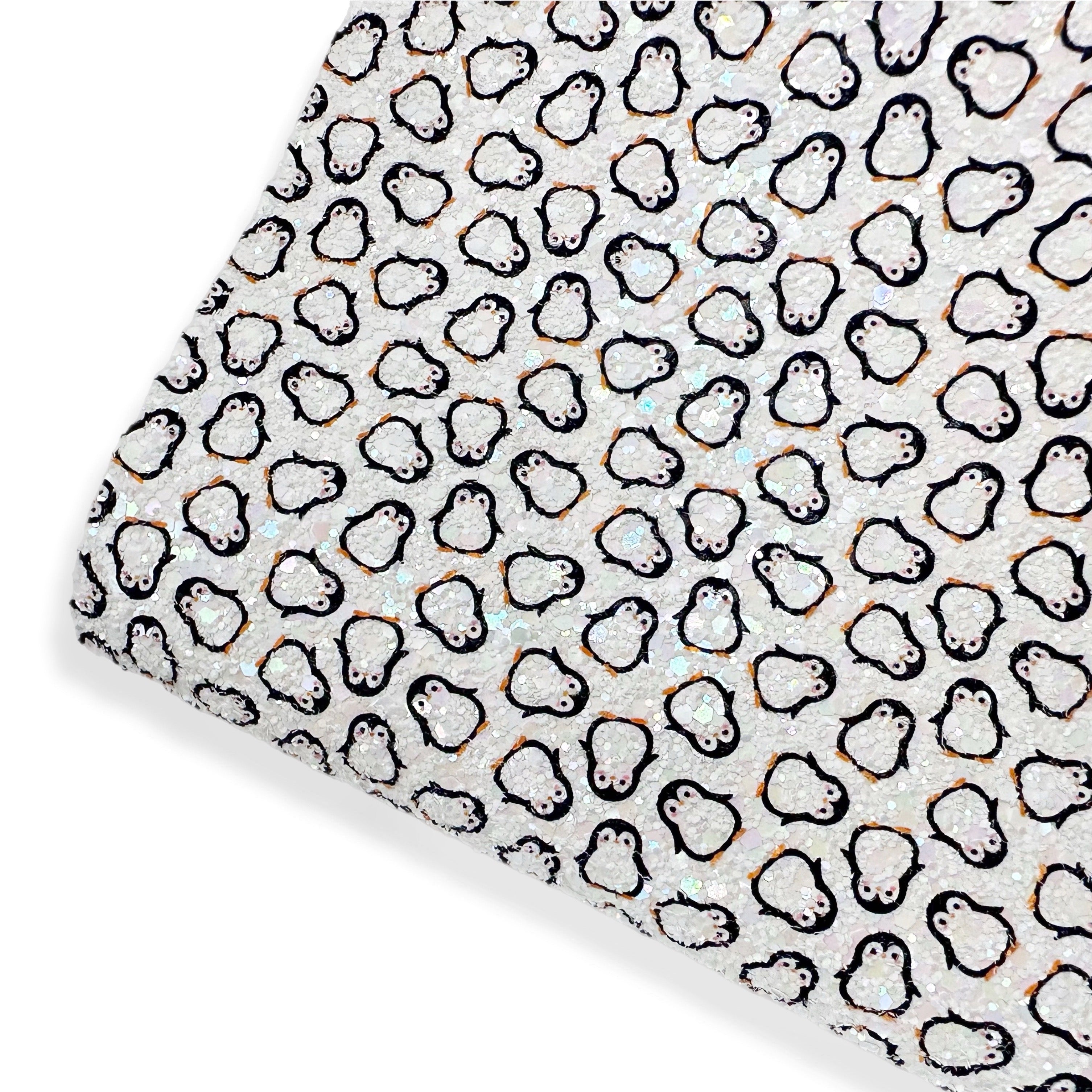 Little Penguin Chunky Glitter Fabric - Eliza Henri