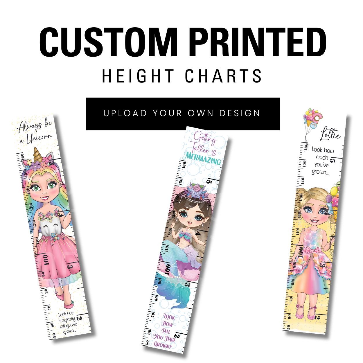 CUSTOM PRINTED HEIGHT CHARTS- LEATHERETTE - Eliza Henri