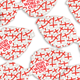 WORLD CUP 2026 ENGLAND BOWS 3.5” | PRE CUT DIY HAIR BOW LOOPS