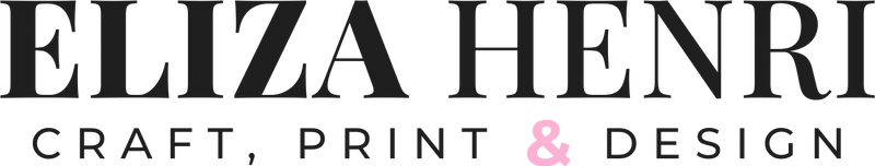 Logo of Eliza Henri Craft, Print & Design with black text on a white background