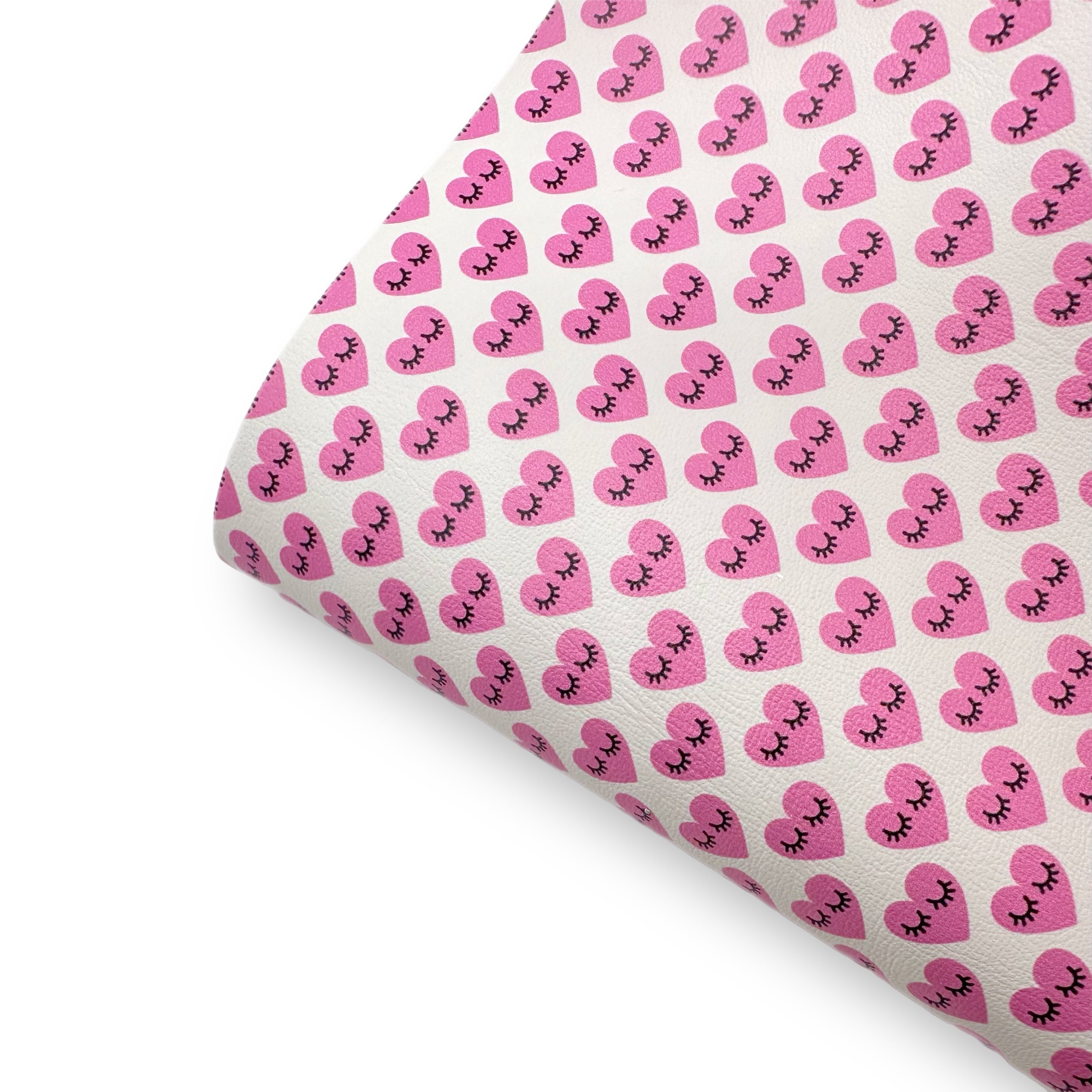 Heart Lashes Premium Faux Leather Fabric Sheets - Eliza Henri