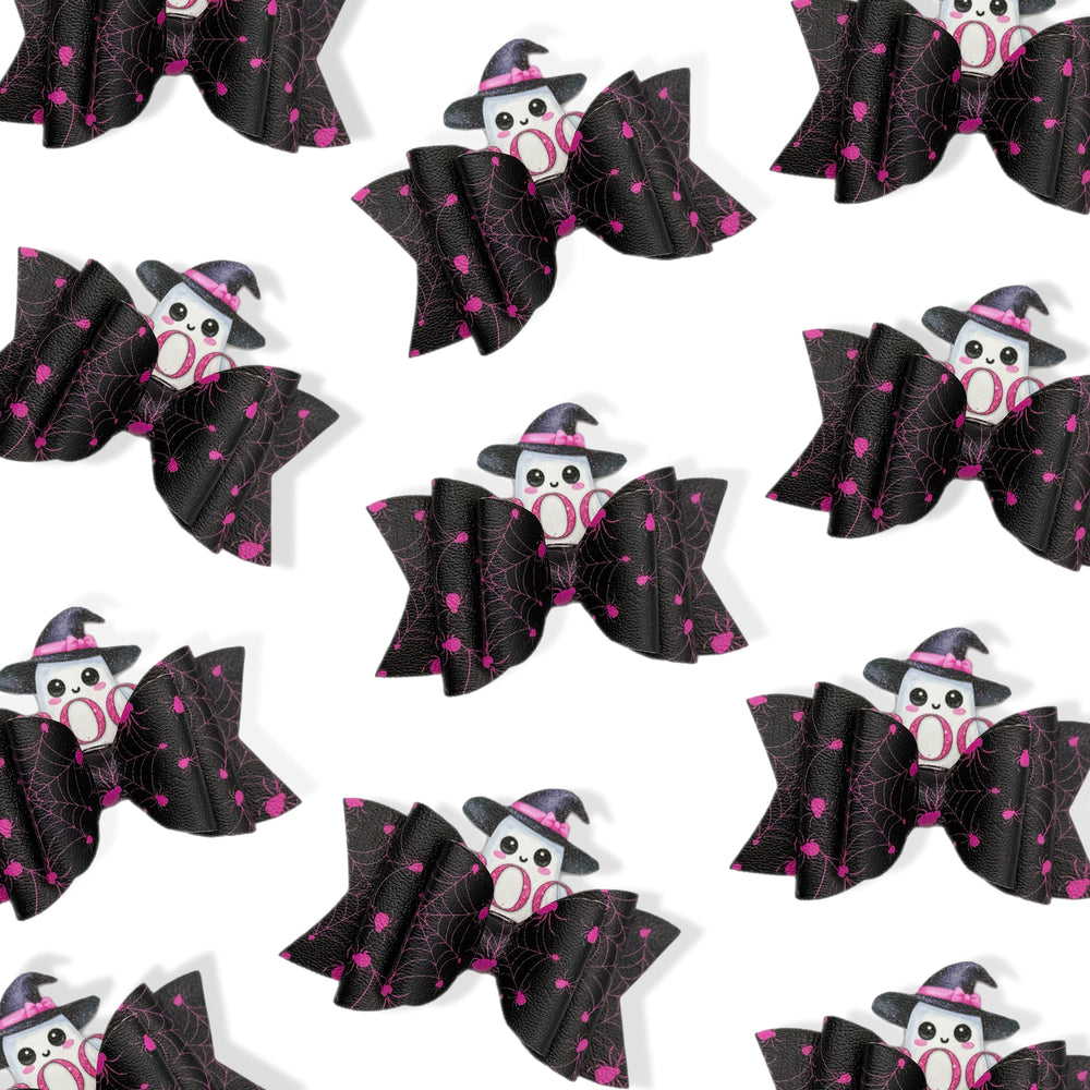 Witch Ghost Faux Leather DIY Hair Bow Loops | Craft Cutout sheets