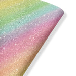 SUGAR FROSTED PASTEL RAINBOW CHUNKY GLITTER FABRIC - Eliza Henri