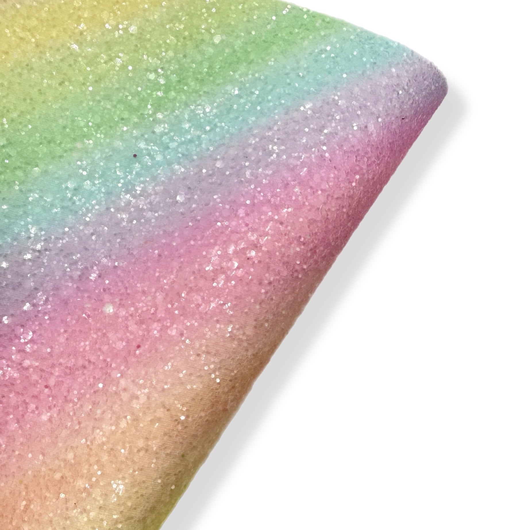 SUGAR FROSTED PASTEL RAINBOW CHUNKY GLITTER FABRIC - Eliza Henri