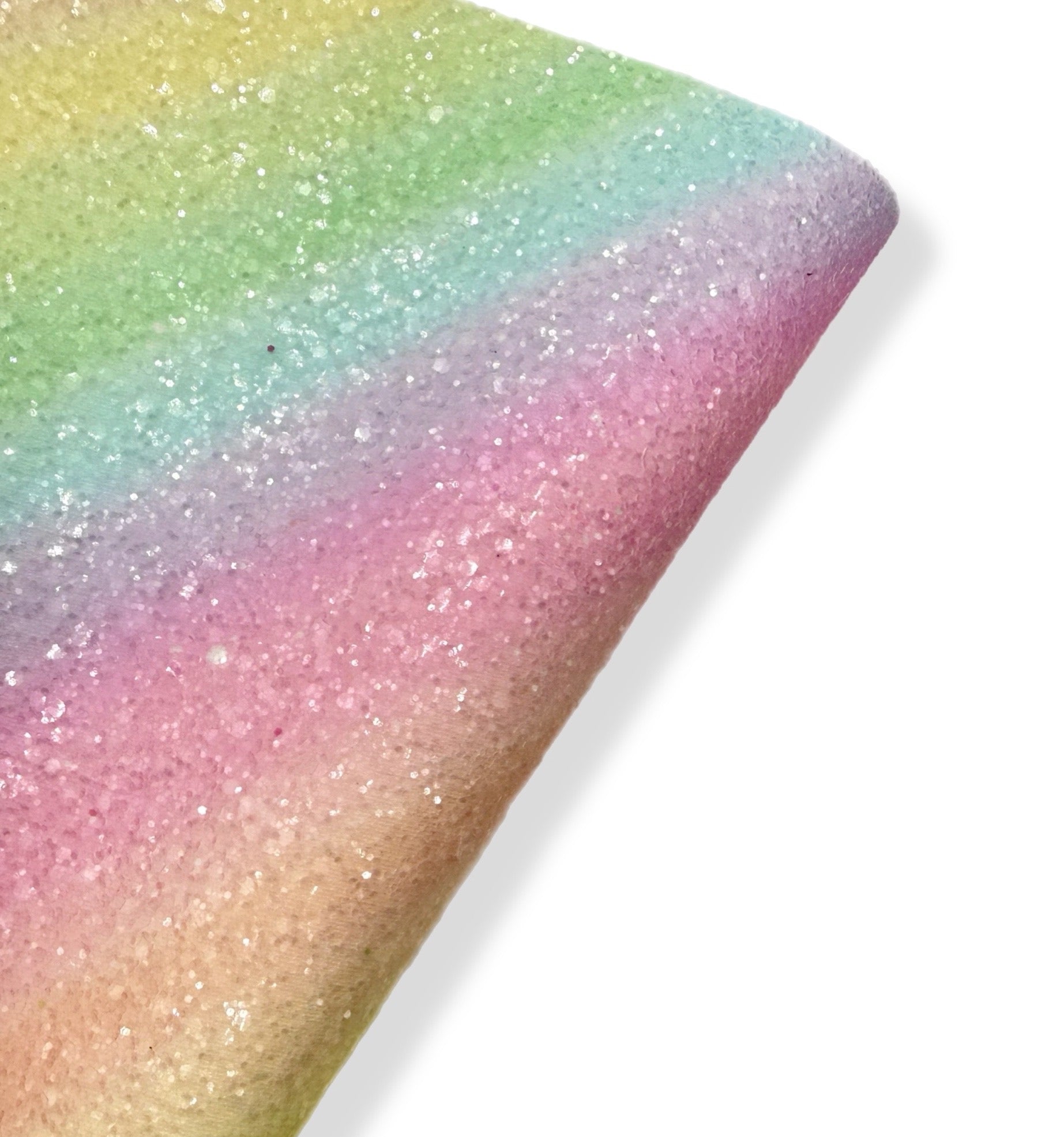 SUGAR FROSTED PASTEL RAINBOW CHUNKY GLITTER FABRIC - Eliza Henri