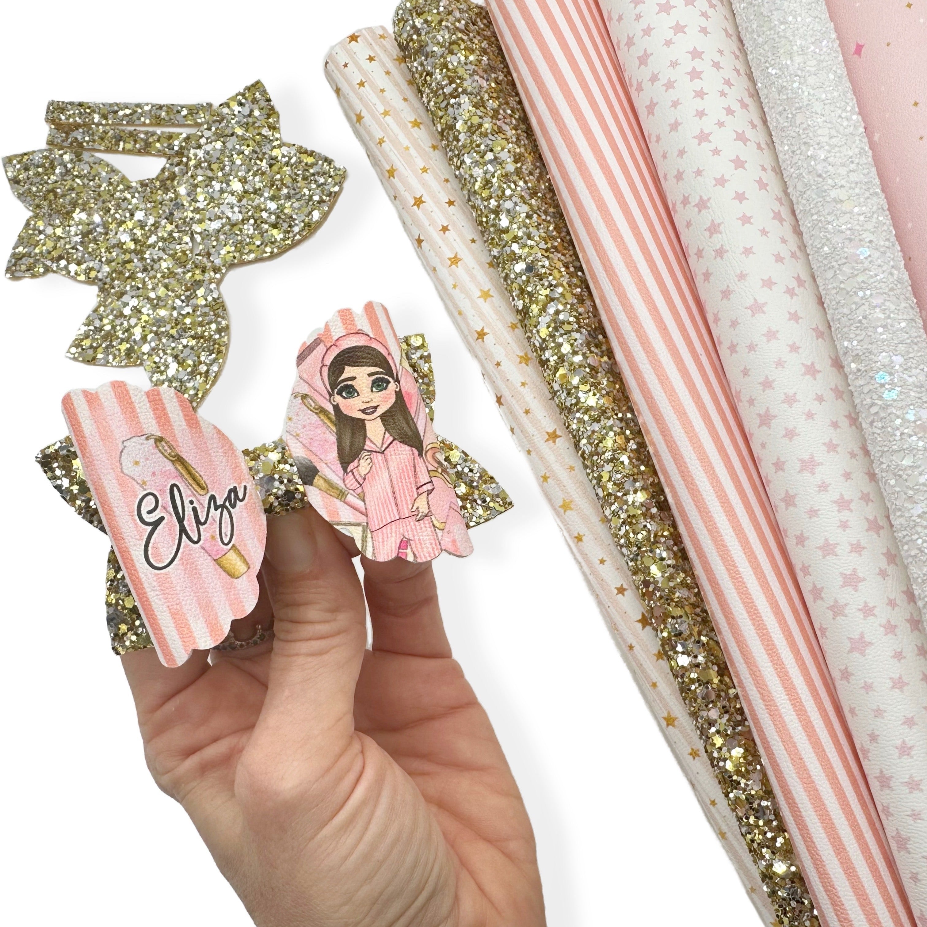 MAKE UP DOLLY BOWS 3.5” | PRE CUT DIY HAIR BOW LOOPS - Eliza Henri