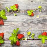 Strawberry Wooden Border Canvas Photography Background