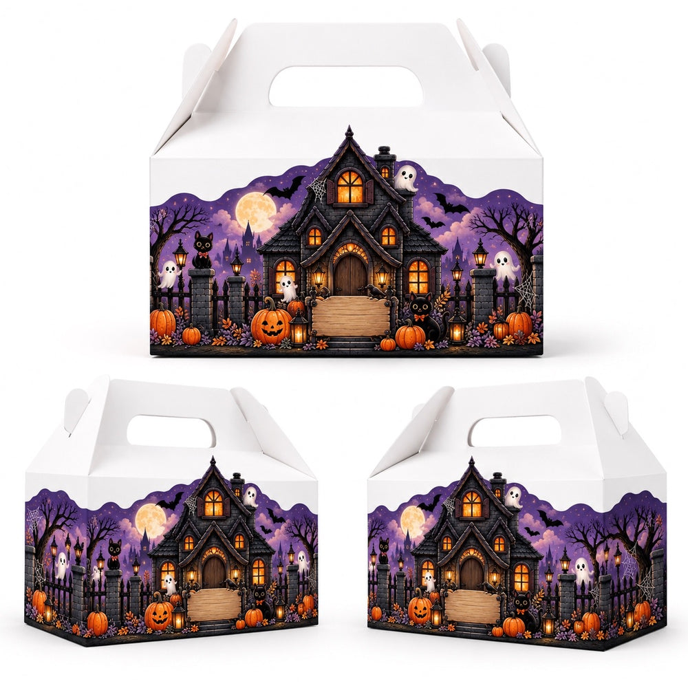 Haunted House Treat Box Wraps