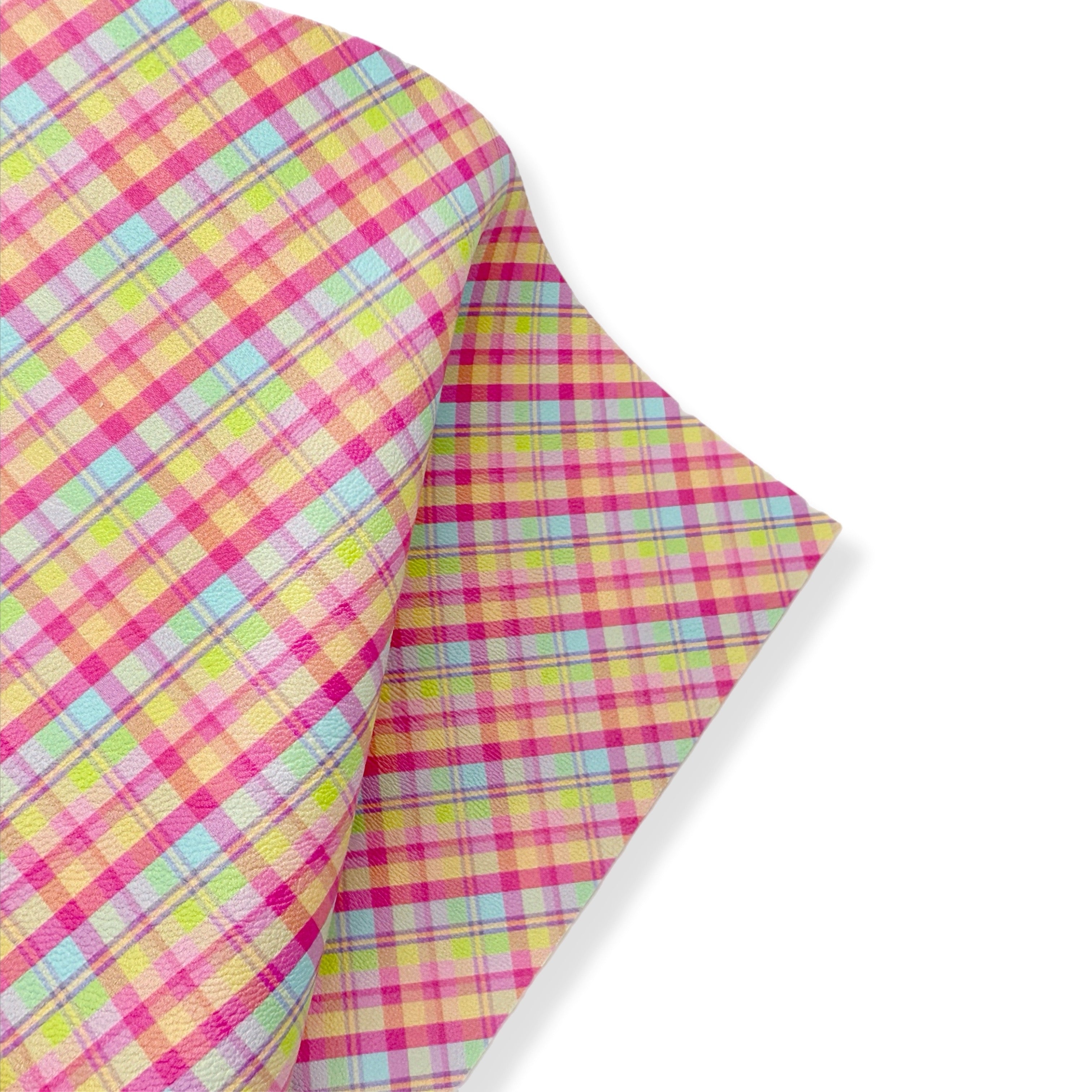 SPRING PLAID PREMIUM FAUX LEATHER FABRICS - Eliza Henri