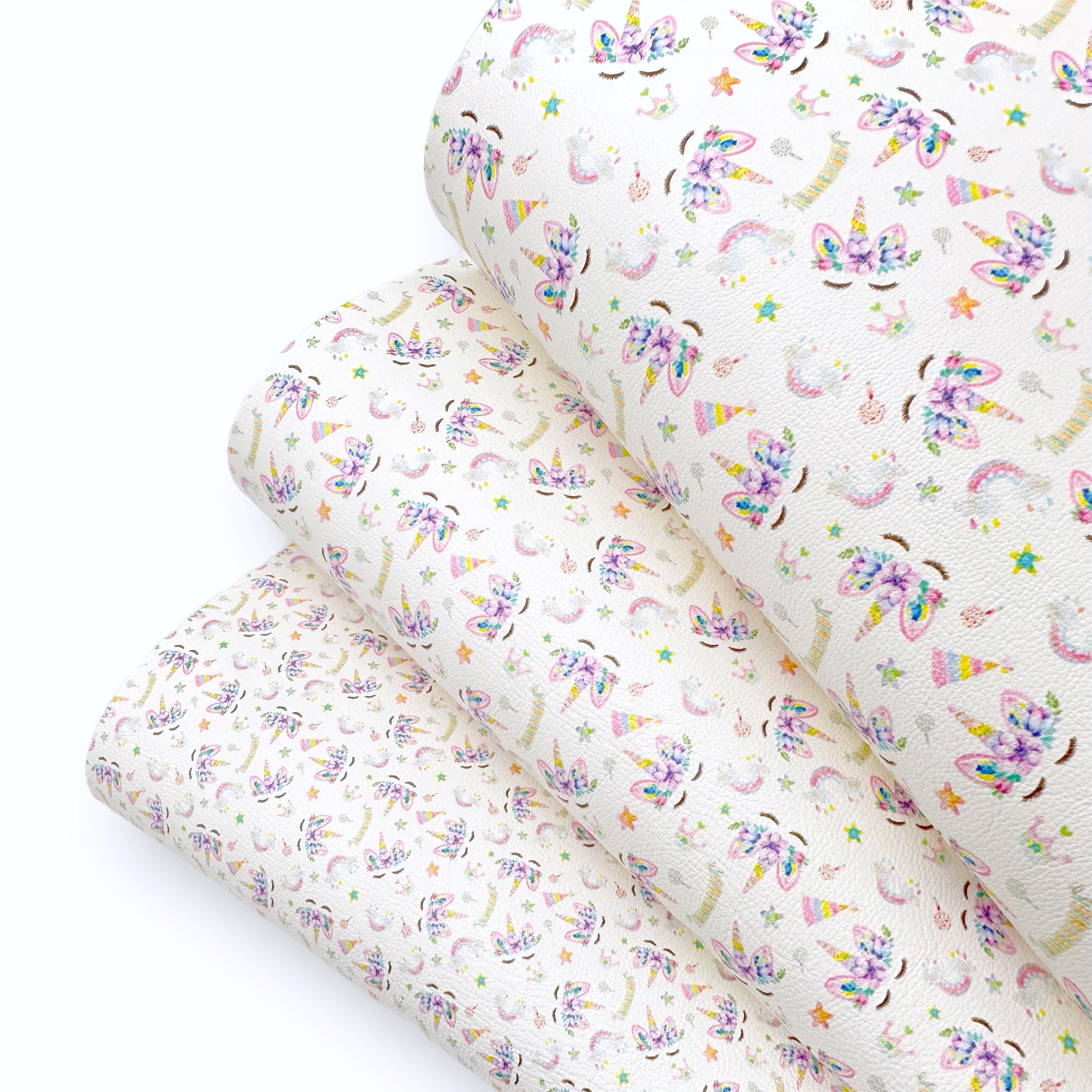 Sleepy Unicorn Lane - Multi Directional Premium Faux Leather Fabric Sheets - Eliza Henri