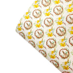 Daffodil Bunny Premium Faux Leather Fabric - Eliza Henri