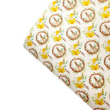 Daffodil Bunny Premium Faux Leather Fabric - Eliza Henri