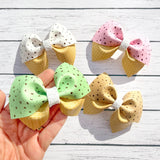 FAVE FLAVOURS - ICE CREAM BOWS FAUX LEATHER CUTOUTS