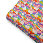 Embroidered Rain-boo ghosties  Premium Faux Leather Fabric Sheets - Eliza Henri