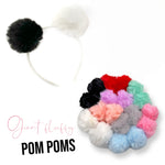 Luxury Fluffy Pom Poms with elastic Hoops 8cm - Eliza Henri