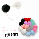 Luxury Fluffy Pom Poms with elastic Hoops 8cm - Eliza Henri