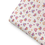 Prettiest Rainbows Printed Fine Core Glitter Fabric - Eliza Henri